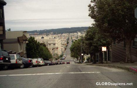 Postcard Steep hills of San Francisco