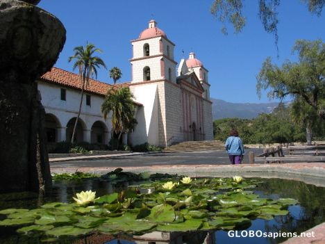 Postcard Santa Barbara Mission