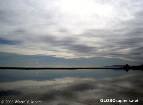 Postcard Big Sky over San Pablo Bay, California