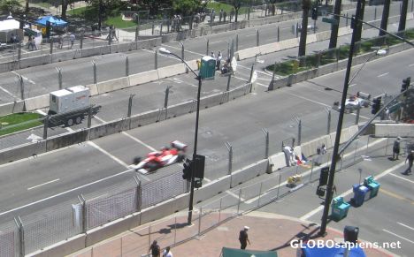 Postcard Outside my Window-Car Races