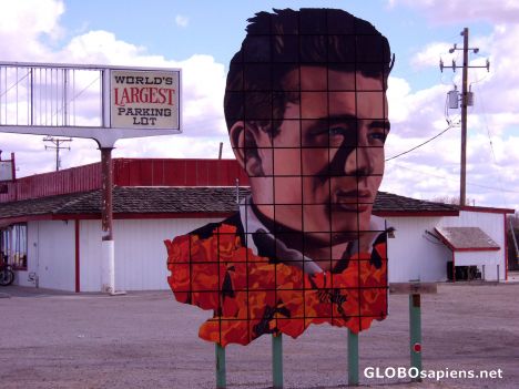 Postcard James Dean billboard
