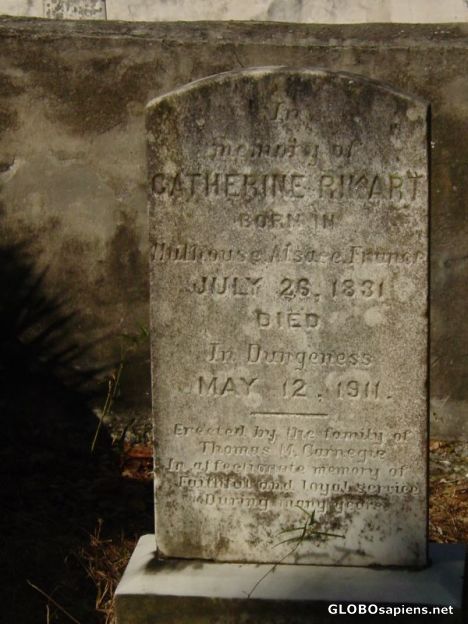 Postcard Old gravestone in the old cemetery