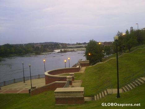 Postcard The Riverwalk at sunset, Columbus, GA, USA