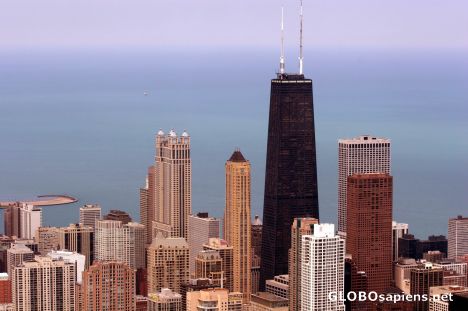 Postcard Chicago's skyline - just a small 'extract'