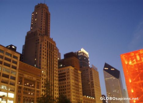 Postcard Chicago Night