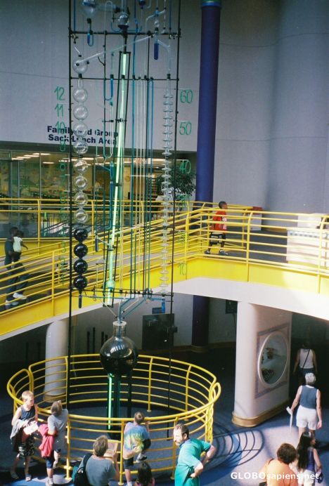 Postcard Water Clock at the childrens' museum