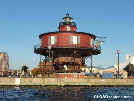 Postcard Lighthouse - inner harbor