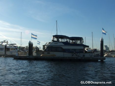 Postcard Inner Harbor- nice boat