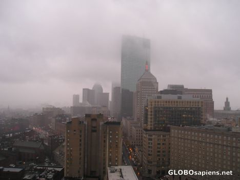 Postcard A foggy Boston view!!