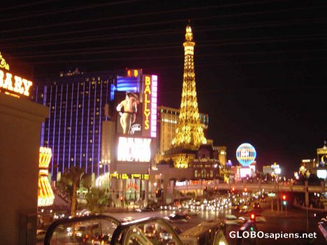 Postcard The Strip at Nite