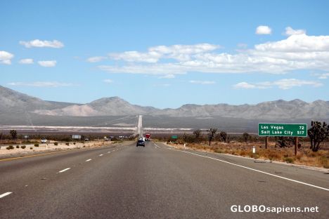 Postcard On the way to Las Vegas