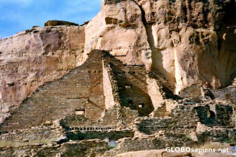 Postcard Pueblo Bonito ruins