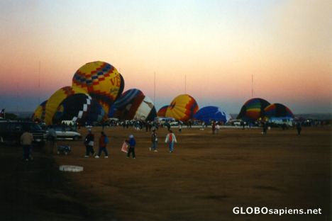Postcard At Dawn The Balloons Awaken