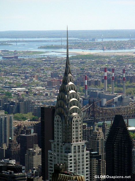 Postcard View over the Crysler building