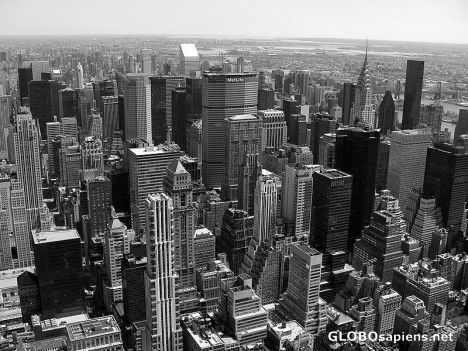 Postcard Manhattan B&W