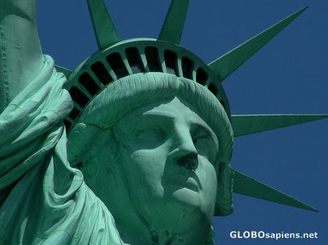 Postcard Liberty's face