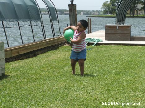 Postcard Playing ball