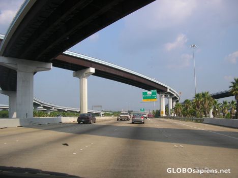 Postcard Interstate I-45 Bridges
