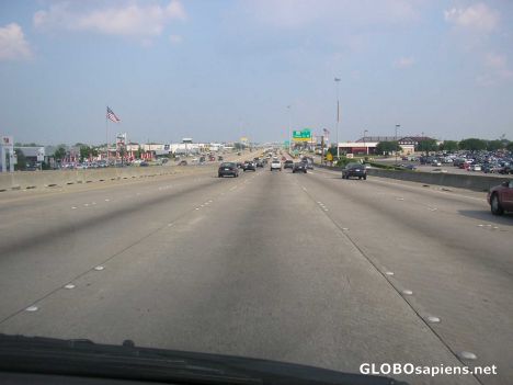 Postcard Interstate I-45 14-Lanes