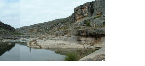 Postcard Stone Face on the Pecos River