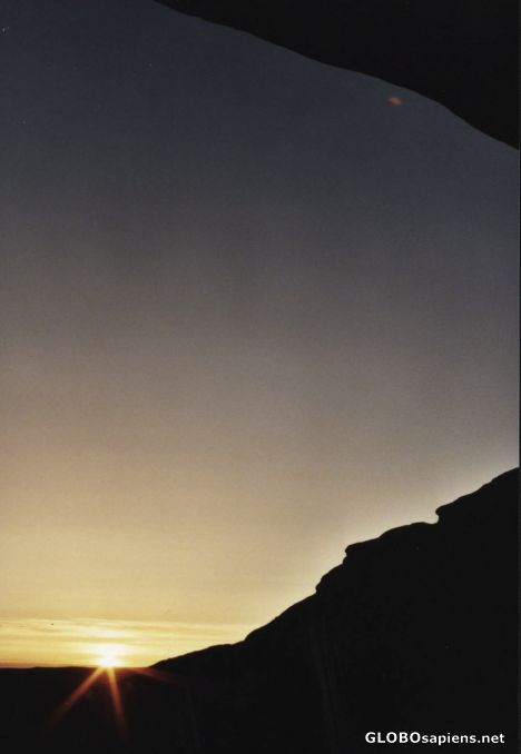Postcard Sunrise trough the arch