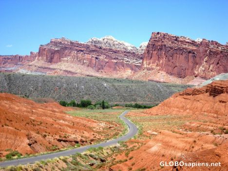 Postcard Petrified Sand Dunes top Canyon Walls