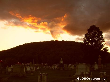 Postcard Cemetary at Dusk