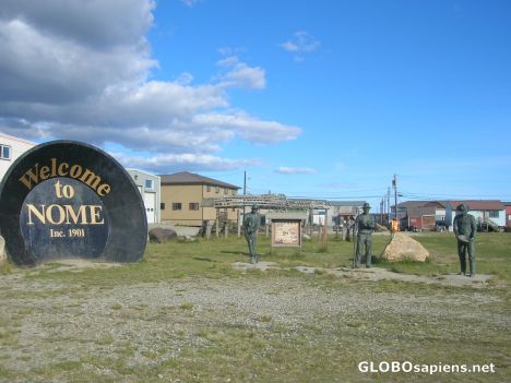 Postcard Welcome to Nome for gold seekers