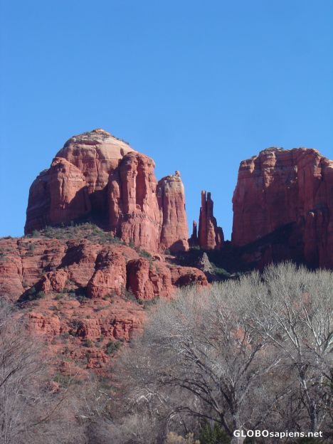 Postcard Cathedral Rock at Sedona Arizona.