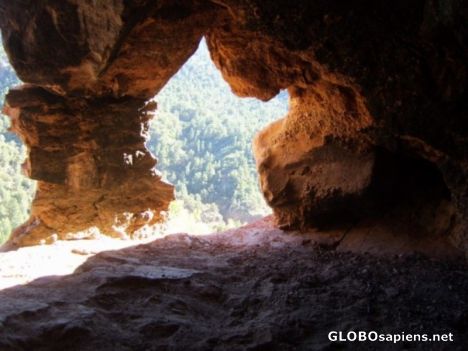 Postcard Cliffside Cave