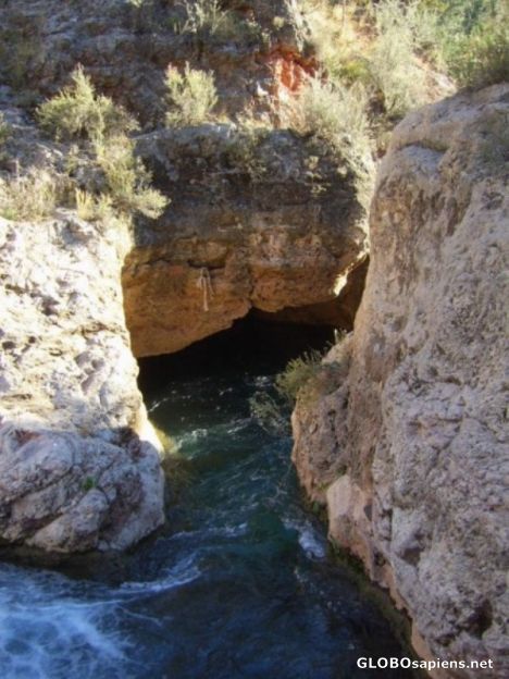 Postcard Fossil Springs underwater cave
