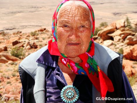 Postcard Navajo woman