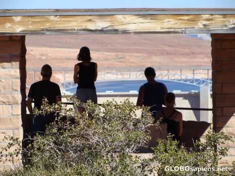Postcard Glen Canyon Dam viewpoint
