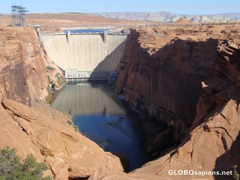 Postcard Glen Canyon Dam, Az