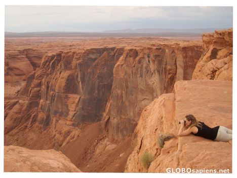 Postcard Woman on the rocks