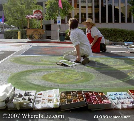 Postcard Artists and Chalk