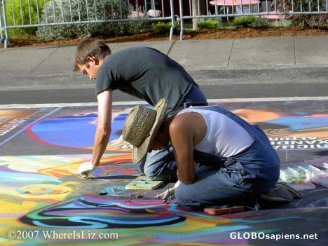 Postcard Artists at Work