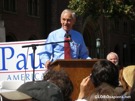 Postcard Ron Paul at USC - Los Angeles, California