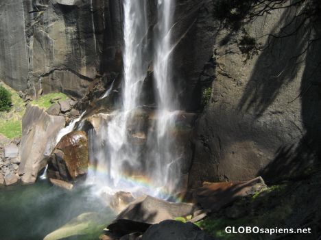 Postcard Vernal Falls close up