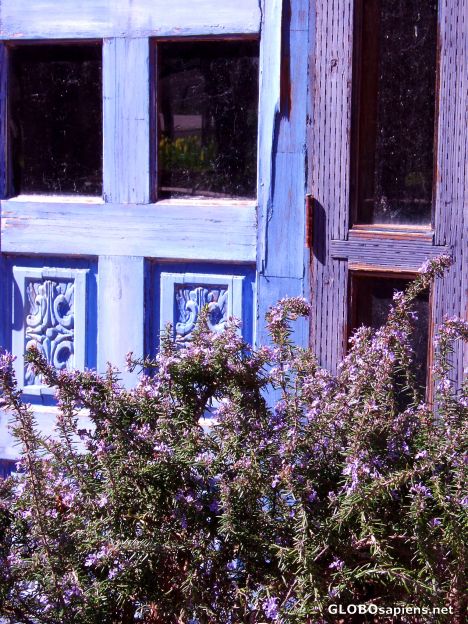Postcard Blue door