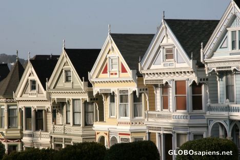 Postcard The 'Painted Ladies' at Alamo Square