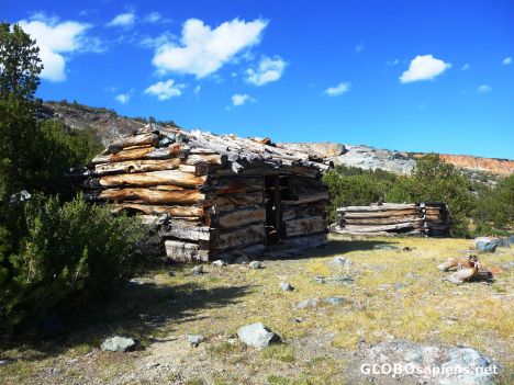 Postcard Settler's Cabins along Mono Pass