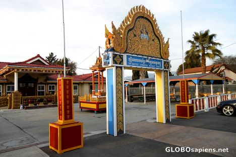 Postcard Wat Khmer San Jose Buddhist Temple