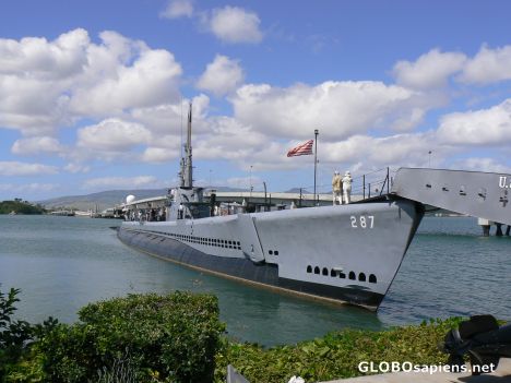 Postcard USS Bowfin - submarine