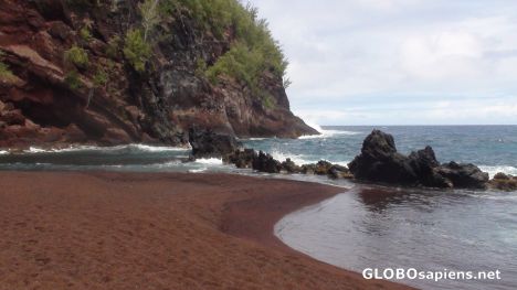 Postcard Red Sand Beach (Hana Maui)