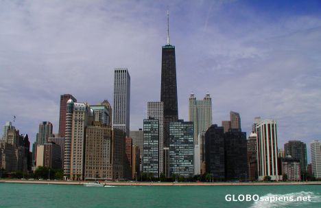 Postcard skyline view from the lake