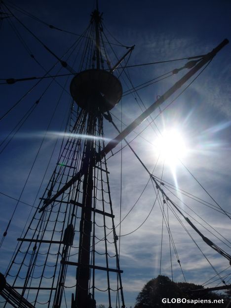 Postcard Rigging of the Mayflower -