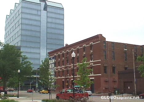 Postcard New and old Omaha