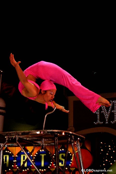 Postcard A Talented Girl at Reno's Circus Circus