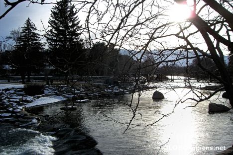 Postcard A View of the Truckee River in Wingfield Park